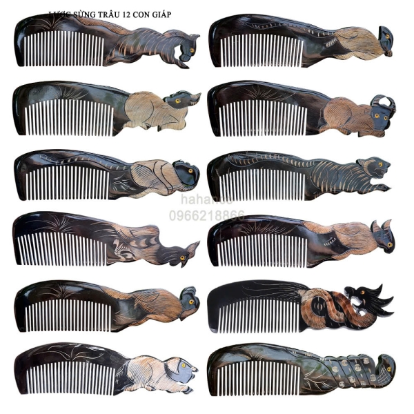 Lược sừng trâu 12 con giáp