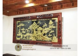 Tranh đồng quê nạm đồng