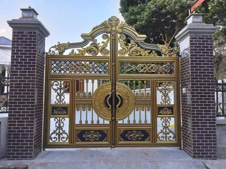 Cổng inox sơn nung