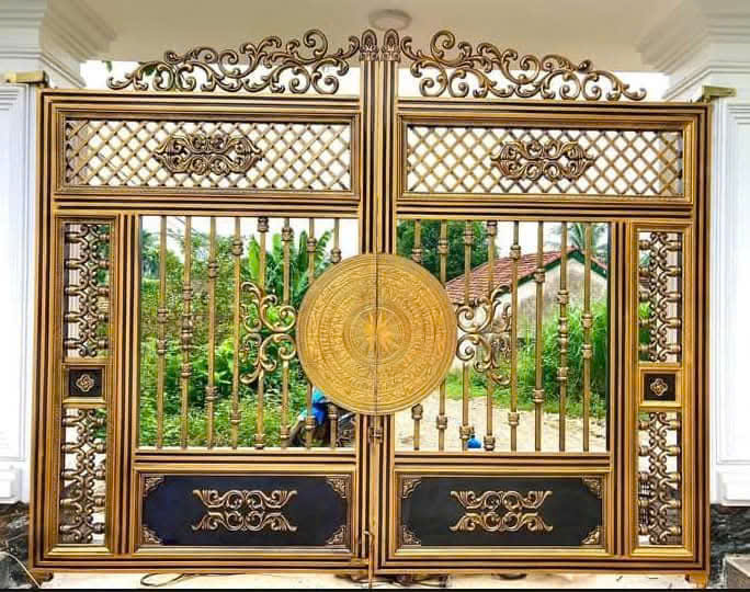 Cổng inox sơn nung