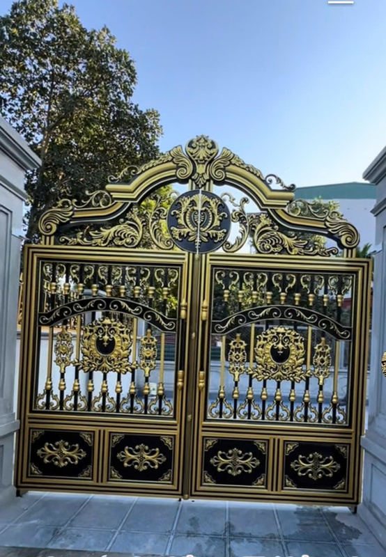 Cổng inox sơn nung