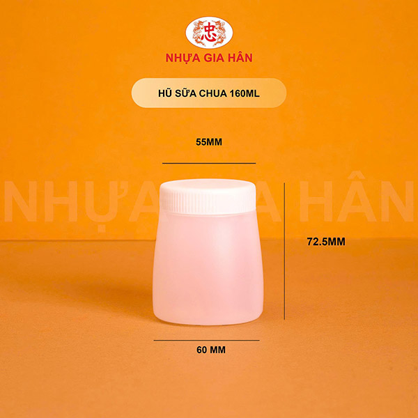 Hũ sữa chua nhựa HDPE 160ml
