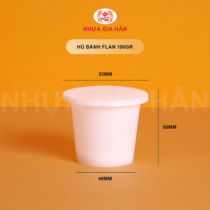 Hũ bánh flan nhựa PP 100g - Nhựa Gia Hân - Công Ty TNHH MTV Nhựa Gia Hân