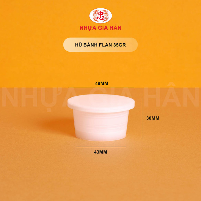 Hũ bánh flan nhựa PP 35g - Nhựa Gia Hân - Công Ty TNHH MTV Nhựa Gia Hân