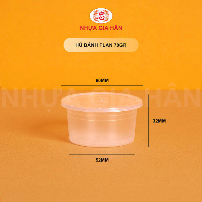 Hũ bánh flan nhựa PP 70g - Nhựa Gia Hân - Công Ty TNHH MTV Nhựa Gia Hân