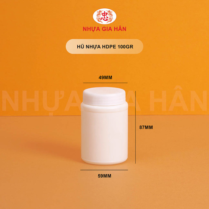 Hũ nhựa 100g - Nhựa Gia Hân - Công Ty TNHH MTV Nhựa Gia Hân