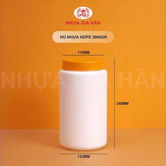 Hũ nhựa 2000g - Nhựa Gia Hân - Công Ty TNHH MTV Nhựa Gia Hân