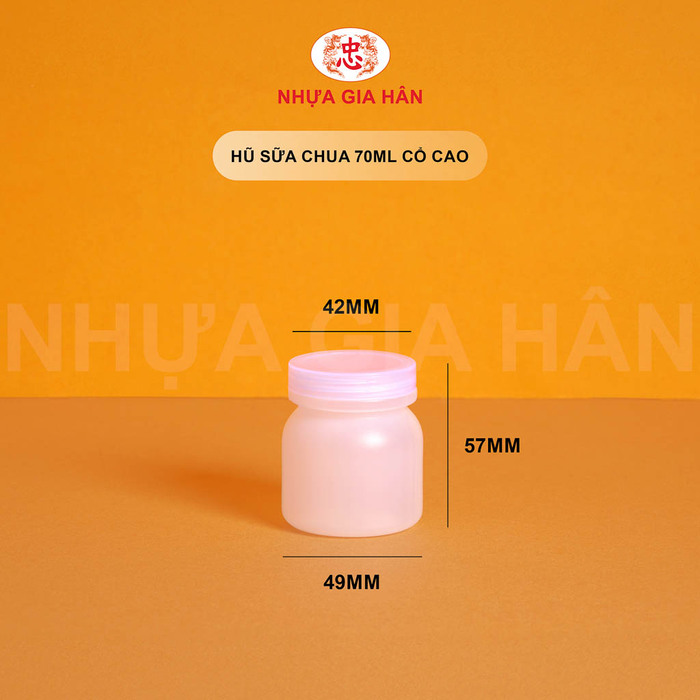 Hũ sữa chua nhựa HDPE 70ml cổ cao - Nhựa Gia Hân - Công Ty TNHH MTV Nhựa Gia Hân