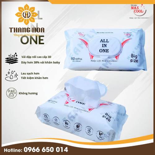 Khăn ướt All In One - Giấy Vệ Sinh Thăng Hoa - Công Ty Cổ Phần Đầu Tư Thương Mại Thăng Hoa