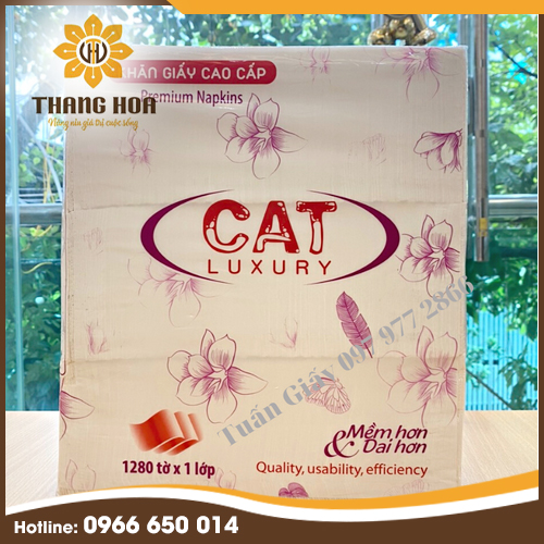 Giấy rút lụa Cat Luxury - Giấy Vệ Sinh Thăng Hoa - Công Ty Cổ Phần Đầu Tư Thương Mại Thăng Hoa