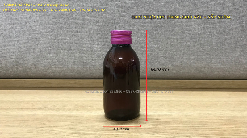 Chai nhựa PET 125ml cổ 28 - Chai Thủy Tinh TRANSPHAR  - Công Ty Cổ Phần Thương Mại Và Xuất Nhập Khẩu TRANSPHAR