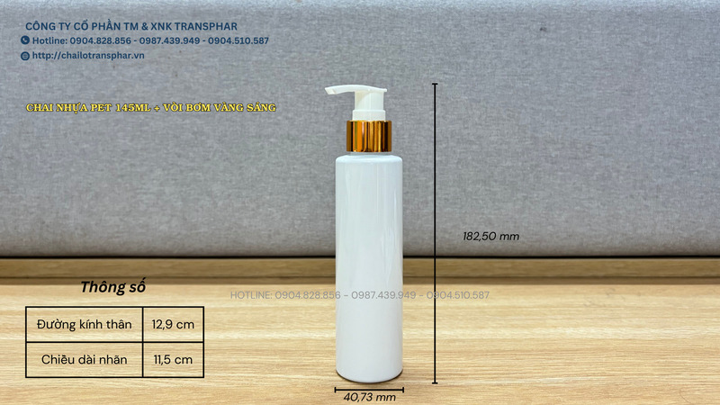 Chai nhựa PET 145ml cổ 24 - Chai Thủy Tinh TRANSPHAR  - Công Ty Cổ Phần Thương Mại Và Xuất Nhập Khẩu TRANSPHAR