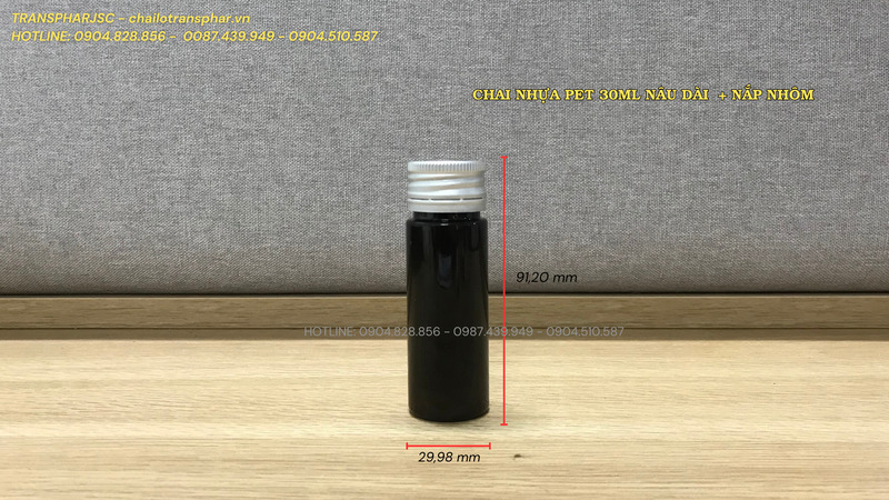 Chai nhựa PET 30ml cổ 38 - Chai Thủy Tinh TRANSPHAR  - Công Ty Cổ Phần Thương Mại Và Xuất Nhập Khẩu TRANSPHAR