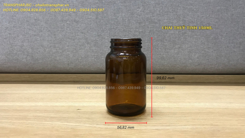Chai thủy tinh 150ml cổ 45 - Chai Thủy Tinh TRANSPHAR  - Công Ty Cổ Phần Thương Mại Và Xuất Nhập Khẩu TRANSPHAR