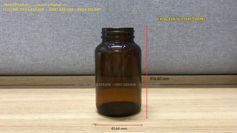 Chai thủy tinh 150ml cổ 45 - Chai Thủy Tinh TRANSPHAR  - Công Ty Cổ Phần Thương Mại Và Xuất Nhập Khẩu TRANSPHAR
