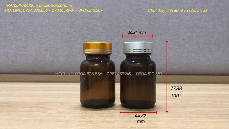 Chai thủy tinh 60ml - Chai Thủy Tinh TRANSPHAR  - Công Ty Cổ Phần Thương Mại Và Xuất Nhập Khẩu TRANSPHAR
