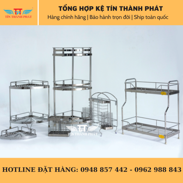 Kệ góc đơn inox 304