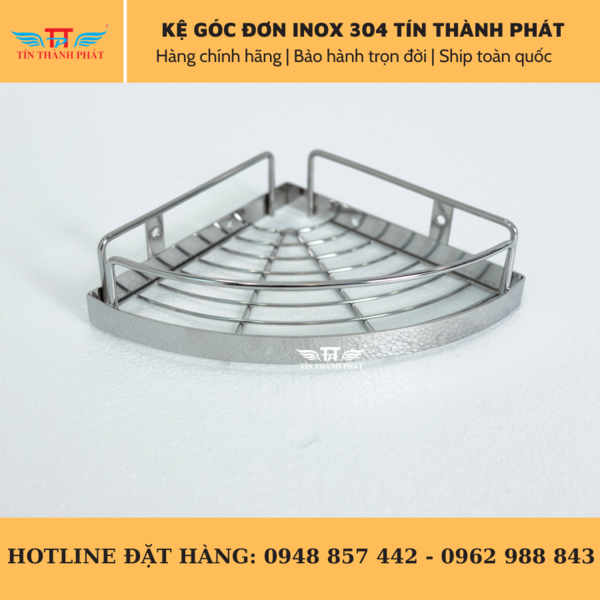 Kệ góc đơn inox 304