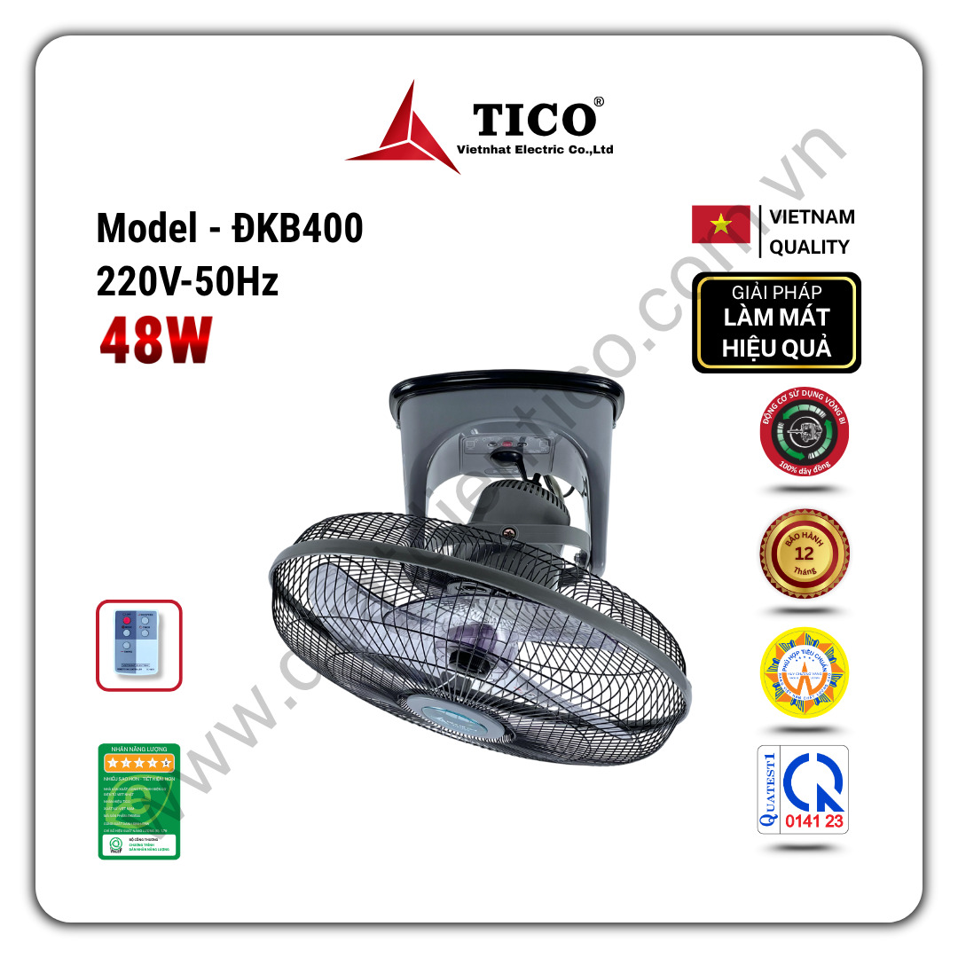 Quạt đảo trần điều khiển ĐKB400
