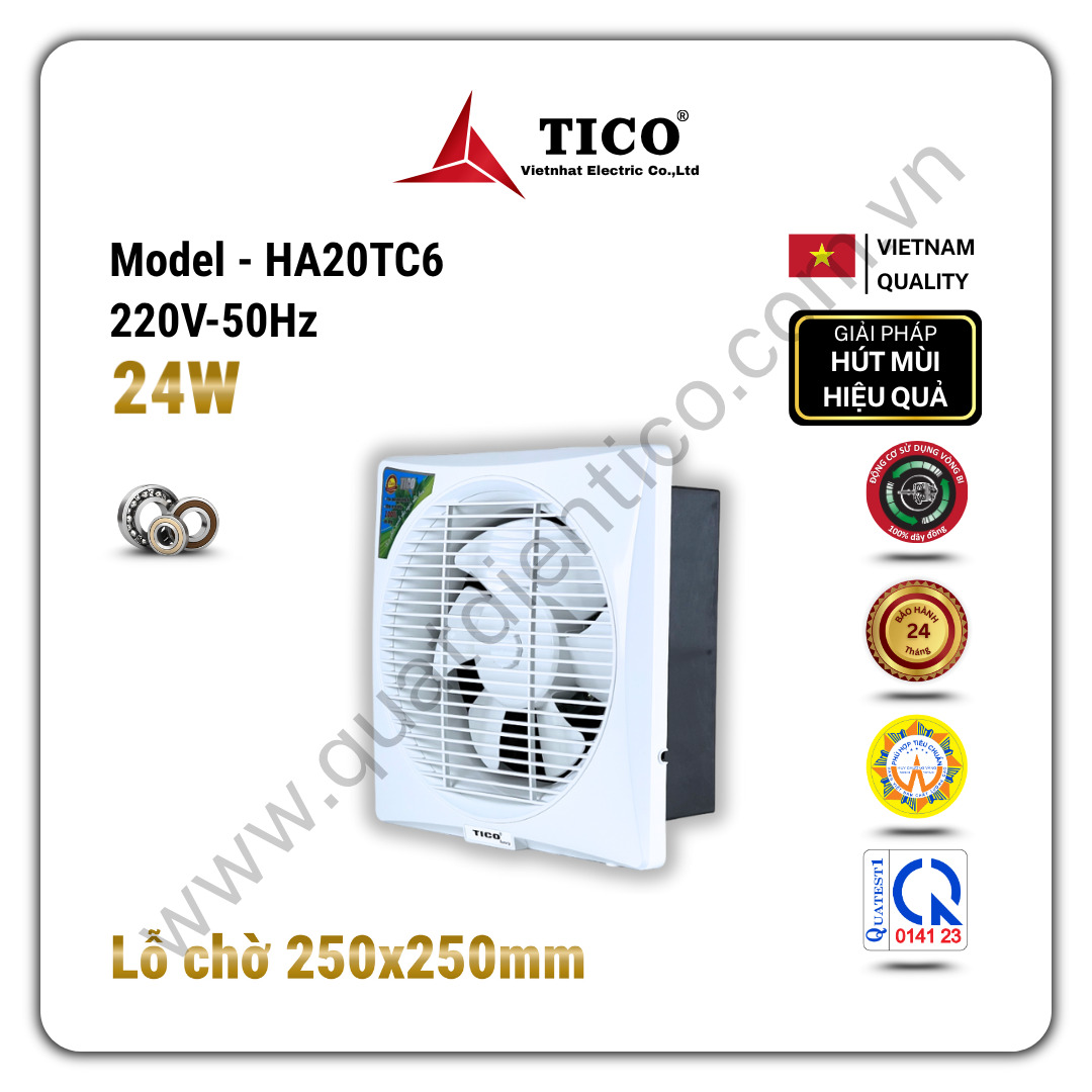 Quạt thông gió gắn tường TICO Luxury HA20TC6