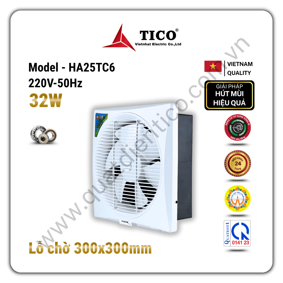 Quạt thông gió gắn tường TICO Luxury HA25TC6