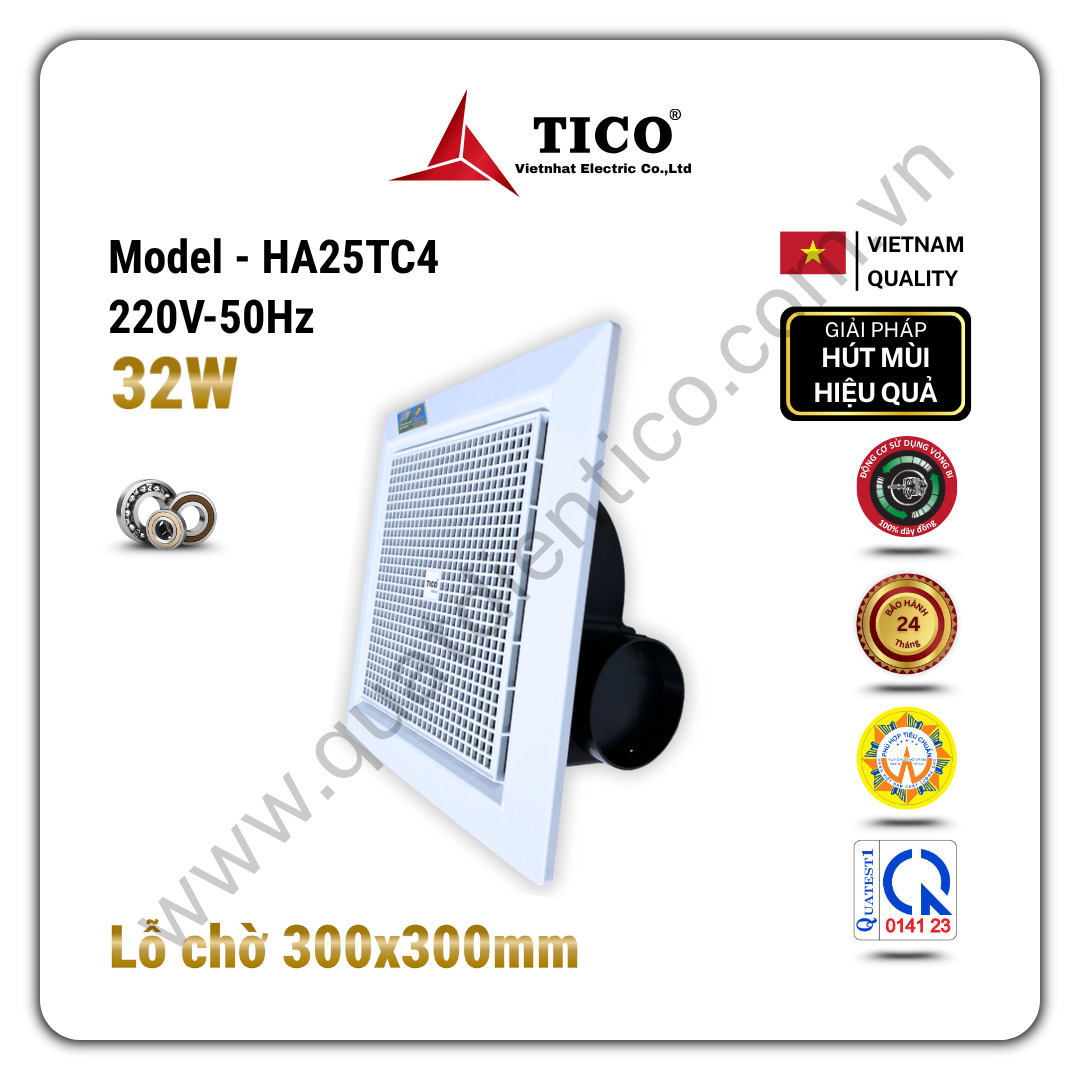 Quạt thông gió hút ngang TICO Luxury HA25TC4