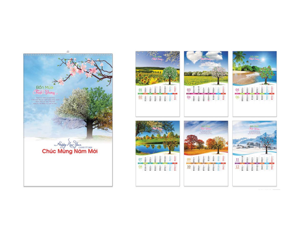 In lịch tường 7 tờ
