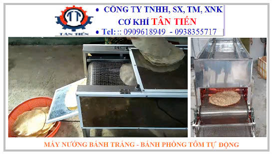 Máy nướng bánh tráng, bánh phồng tôm tự động