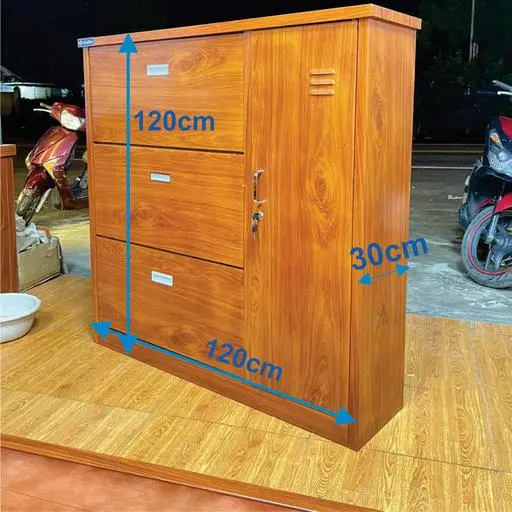 Tủ giày dép thông minh thép vân gỗ - Tủ Thép Vân Gỗ Hà Nội - Công Ty TNHH SX & XNK Goldsun Việt Nam