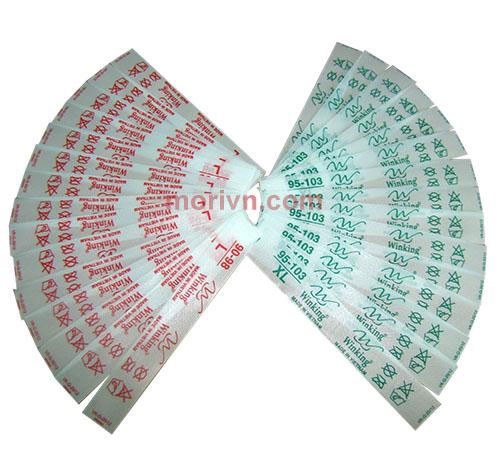 Tem nhãn vải Nylon Taffeta - Nhãn Mác MORI - Công Ty TNHH In Ấn - Sản Xuất & Thương Mại MORI