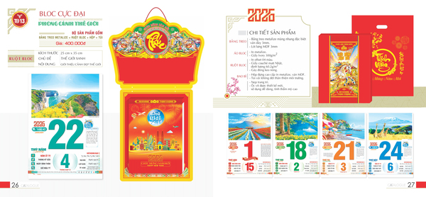Lịch Bloc cực đại 25x35