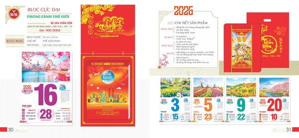 Lịch Bloc cực đại 25x35