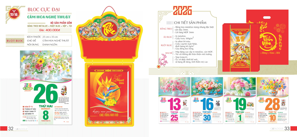 Lịch Bloc cực đại 25x35