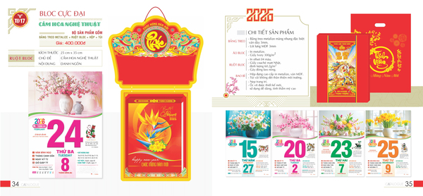 Lịch Bloc cực đại 25x35
