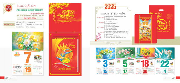 Lịch Bloc cực đại 25x35