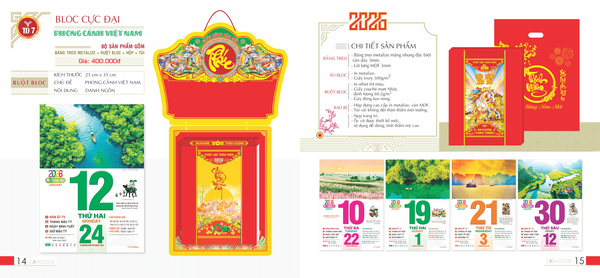 Lịch Bloc cực đại 25x35