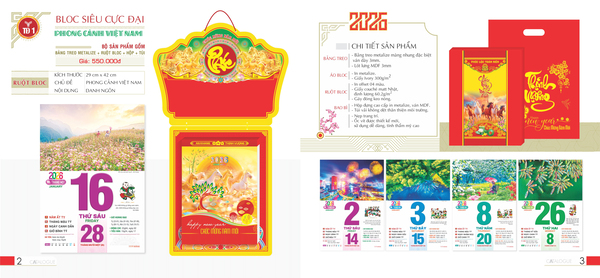 Lịch Bloc siêu cực đại 29x42
