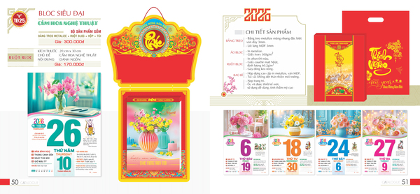 Lịch Bloc siêu đại 20x30