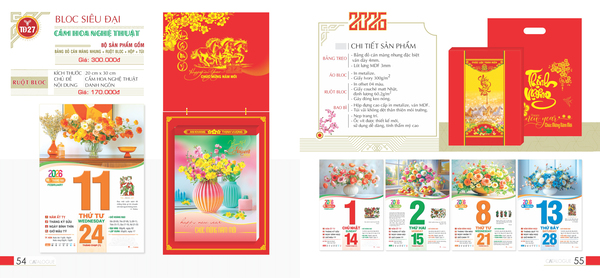 Lịch Bloc siêu đại 20x30