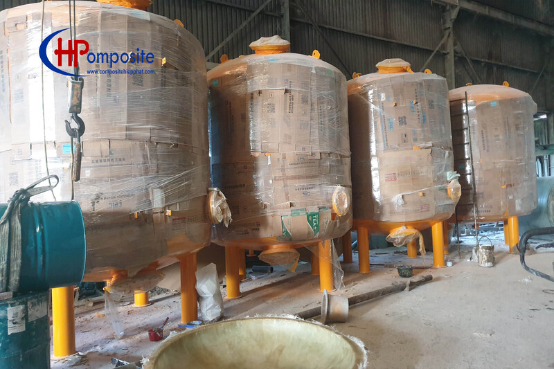 Bồn lọc áp lực sắt phủ Composite
