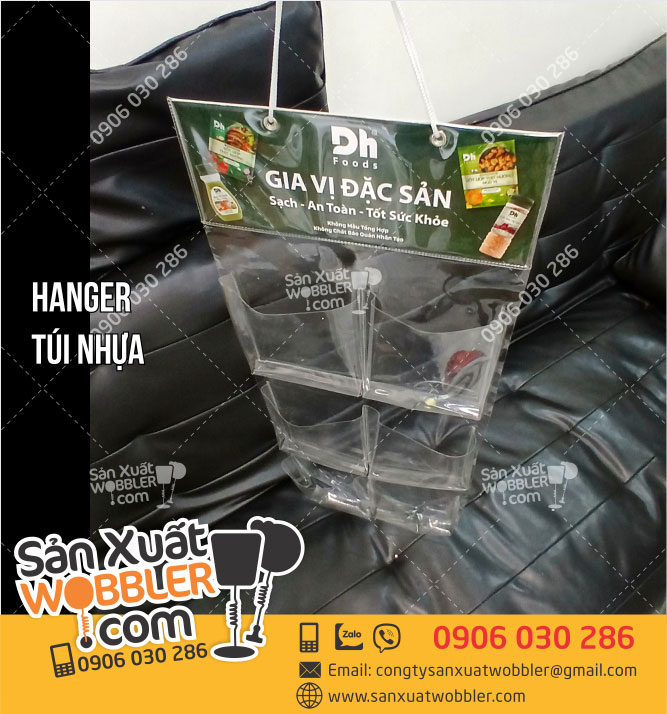 Hanger vỉ nhựa trưng bày sản phẩm gia vị loại 6 túi - In ấn Quảng Cáo Quang Hưng - Công Ty TNHH Một Thành Viên In ấn Quang Hưng