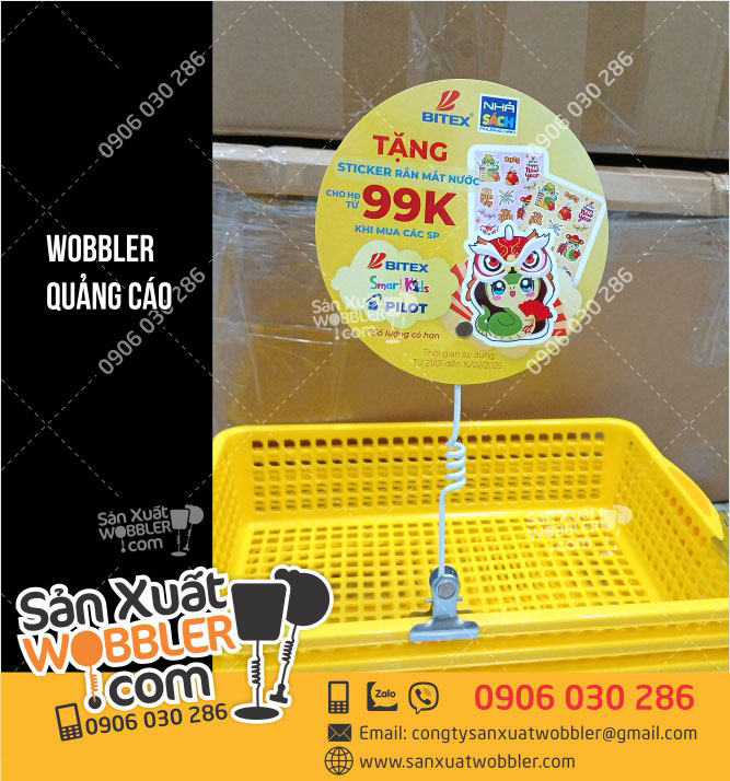 Mẫu wobbler quảng cáo Bitex - In ấn Quảng Cáo Quang Hưng - Công Ty TNHH Một Thành Viên In ấn Quang Hưng