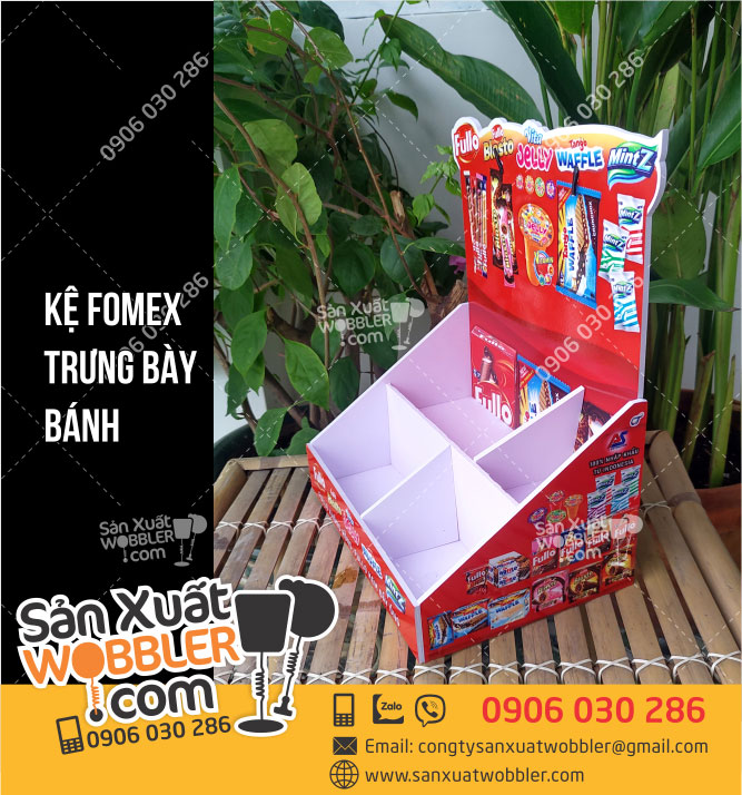 Kệ fomex trưng bày bánh Fullo - In ấn Quảng Cáo Quang Hưng - Công Ty TNHH Một Thành Viên In ấn Quang Hưng