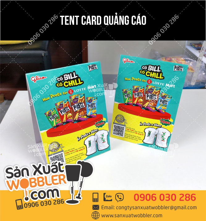 Mẫu Tent card quảng cáo bánh - In ấn Quảng Cáo Quang Hưng - Công Ty TNHH Một Thành Viên In ấn Quang Hưng