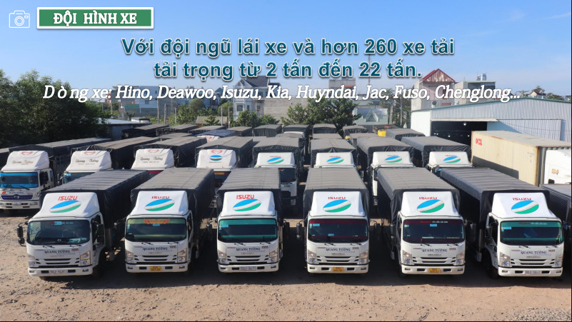Hình ảnh đội hình xe Quang Tường - Vận Tải Quang Tường - Công Ty TNHH Giải Pháp Vận Tải Quang Tường