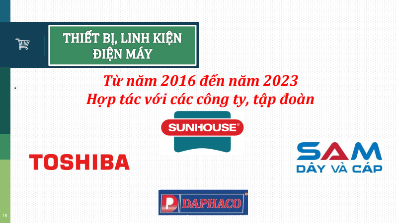 Đối tác thiết bị, linh kiện điện máy - Vận Tải Quang Tường - Công Ty TNHH Giải Pháp Vận Tải Quang Tường