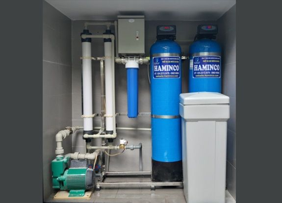 Hệ thống siêu lọc UF 02 cột - Thiết Bị Xử Lý Nước HAMINCO - Công Ty TNHH Công Nghệ Môi Trường Và PCCC HAMINCO