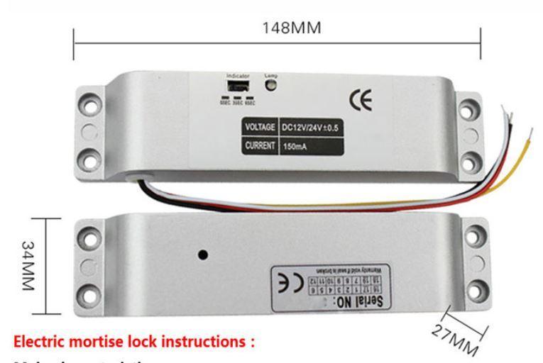 Khóa chốt điện từ gắn nổi cho cửa gỗ, cửa nhôm SB150ST