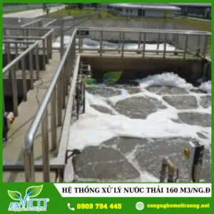 Hệ thống xử lý nước thải công suất 160m3/NĐ - Môi Trường ENVICO - Công Ty Cổ Phần Công Nghệ Môi Trường ENVICO