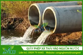 Giấy phép xả thải vào nguồn nước - Môi Trường ENVICO - Công Ty Cổ Phần Công Nghệ Môi Trường ENVICO